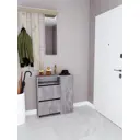 Шкаф для обуви Fabrikka 90x90x22.9 см 3 полки ЛДСП цвет серый