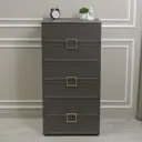 Комод Трия Стелла 6 ящиков 60x43x122 см ЛДСП цвет серый вулкан/фон серый