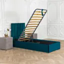 Кровать односпальная Dg-home Вега 96x109x207 см Велюр цвет изумрудный