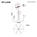 Люстра на штанге St luce Dutchess Sl1243.303.06 6 ламп 18 м² цвет золотой