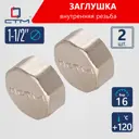 Заглушка СТМ CRCF0112 1 1/2" ВР латунь 2 шт