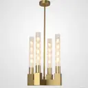 Люстра на штанге Imperiumloft Rh canelle pendant lamp 4 modern brass 84608-22 4 лампы 12 м² цвет латунь