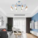 Люстра на штанге Imperiumloft Les color d95 220510-23 8 ламп 24 м² цвет латунь