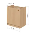 Напольный шкаф Лидер Стандарт П4213 60x82x60 см ЛДСП цвет бук