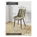 Кухонный стул Stoloff58 Бостон 309530097 53x85x41 см велюр цвет бежевый 2 шт