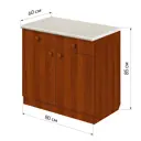 Напольный шкаф Лидер Эконом TY806022OR 80x85x60 см ЛДСП цвет орех