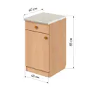 Напольный шкаф Лидер Эконом TY4060Бк 40x85x60 см ЛДСП цвет бук