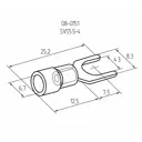 Наконечник вилочный изолированный Rexant Нви 4.3 мм 4-6 мм цвет желтый 10 шт.