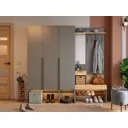 Комплект мебели для прихожей Mebelson Баско ультра 200.2x195x34.9 см ЛДСП цвет серый