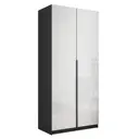 Шкаф распашной Мебельная компания е1 LCKSb_SH_1000_DM 101x220x52.5 см ЛДСП цвет серый диамант