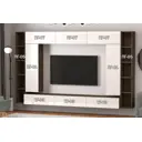 Полка Furnistyle 11760 81x30x32 см ЛДСП цвет белый глянец, дуб коричневый табак