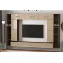 Полка Furnistyle 11762 81x30x32 см ЛДСП цвет мокко, дуб коричневый табак