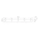 Вешалка Wonzon & woghand 31x4.05x3.6 см 5 крючков цвет хром