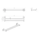 Держатель для полотенец Wonzon & woghand WW-V1102-BG 60.1см цвет жёлтый/золотой