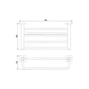 Держатель для полотенец Wonzon & woghand WW-V1901-BG 60.1см цвет жёлтый/золотой