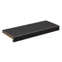 Подоконник пластиковый Moeller с заглушкой 1500x350мм черный clean-touch
