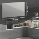 Фасад для кухонного ящика Аша грей 39.7x12.5 см Delinia ID ЛДСП цвет светло-серый