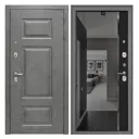 Входная дверь Bunker Престо 205x96см правый цвет черный кварц/бетон графит с зеркалом