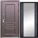 Входная дверь Diva МХ-27 205x86см правый цвет Д15 венге/крафтовый дуб с зеркалом