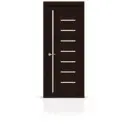 Дверь межкомнатная Citydoors Верджинио остеклённая 200x80см полипропилен цвет венге без замка и петель