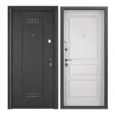 Входная дверь Torex Flat левый 205x95см цвет черный шелк/белый
