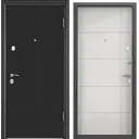 Входная дверь Torex Flat правый 210x95см цвет черный шелк/белый шамбори