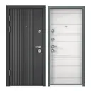 Входная дверь Torex Defender левый 210x100см цвет тёмный пепел/белый