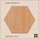 Панель-мозаика Alberodiarte Шестигранник натуральный дуб 1000x1000мм 1м² 22шт