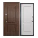 Входная дверь Torex Flat правый 205x95см цвет дуб коньяк/дуб белый матовый