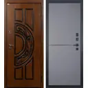 Входная дверь Lex Спартак внутренняя панель № 126 правый 205x88см софт графит/винорит голден патина