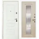 Входная дверь Lex Император №1 205x88см левый цвет дуб беленый 23/белый с зеркалом