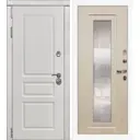 Входная дверь Lex Император №19 205x96см левый цвет дуб беленый 23/белый с зеркалом