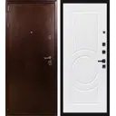 Входная дверь Lex Цезарь внутренняя панель № 125 левый 205x88см белая шагрень/антик медь