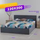 Кровать Hugge Шели V32 120x81x200 см ДСП цвет серый