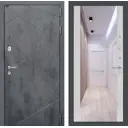 Входная дверь Labirintdoors Лофт 205x88см правый цвет сандал белый/бетон темный с зеркалом ФЛЗ-1