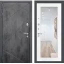 Входная дверь Labirintdoors Лофт 205x96см левый цвет белое дерево/бетон темный с зеркалом П18