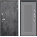 Входная дверь Labirintdoors Лофт с панелью Амстрод правый 205x88см цвет бетон темный/серый софт рельеф