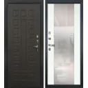 Входная дверь Lex Неаполь 205x88см левый цвет шагрень белая 61.1/венге с зеркалом