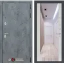 Входная дверь Labirintdoors Бетон зеркало ФЛЗ-1 правый 205x88см цвет бетон темный/сандал белый