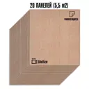 Комплект панелей ПВХ Lako decor Классический кирпич кофе 500x550x5мм 5.5м² 20шт