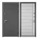 Входная дверь Mastino Village Optimal правый 205x88см цвет черный/серый без зеркала