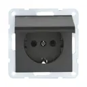 Розетка встраиваемая Lk studio LK60 863408-1 с крышкой цвет чёрный бархат