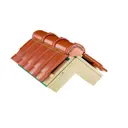Коньковый торцевой элемент 4Roof 230x180x130мм цвет красный 50шт