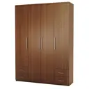 Шкаф распашной Гамма 220x240x60 см ЛДСП цвет орех