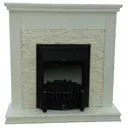 Каминокомплект Inter Flame Сиена сланец белый с очагом Magestic Black BLT-999A-3/Black