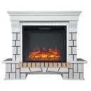 Каминокомплект Inter Flame Экстер М белый с очагом Foton IF-EF05-23 LED FX