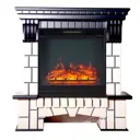 Каминокомплект Inter Flame Экстер М угловой черный с очагом Foton IF-EF05-23 LED FX