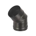 Колено 45° Везувий Black ⌀150мм нержавеющая сталь AISI 430 0.5мм 2 секции