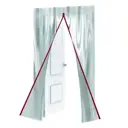 Защитная многоразовая дверь B.Grop 160x220см белый/красный