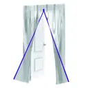 Защитная многоразовая дверь B.Grop 160x220см белый/синий